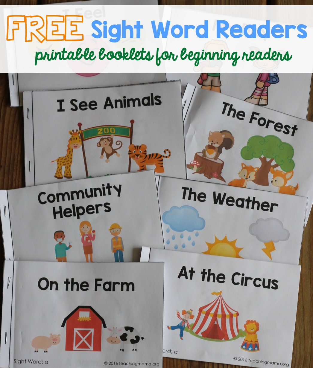 Sight Word Readers with regard to Free Printable Pre K Reading Books