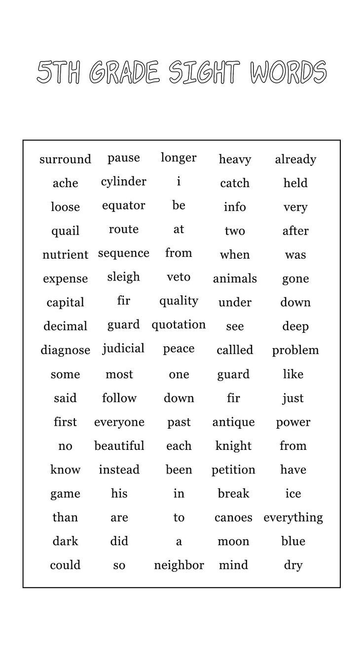 Sight Words Worksheets 5Th Grade throughout Free Printable Spelling Worksheets For 5Th Grade