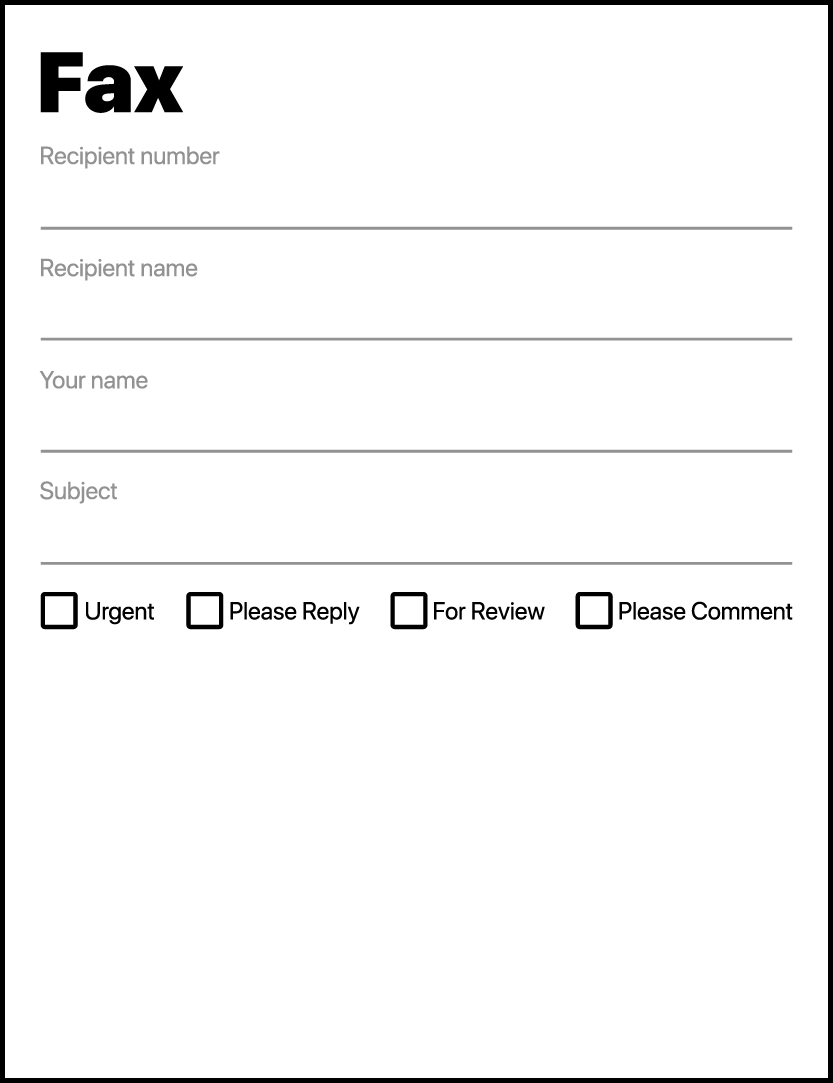 Simple Fax Cover Sheet Pdf Template regarding Free Printable Fax Cover Page