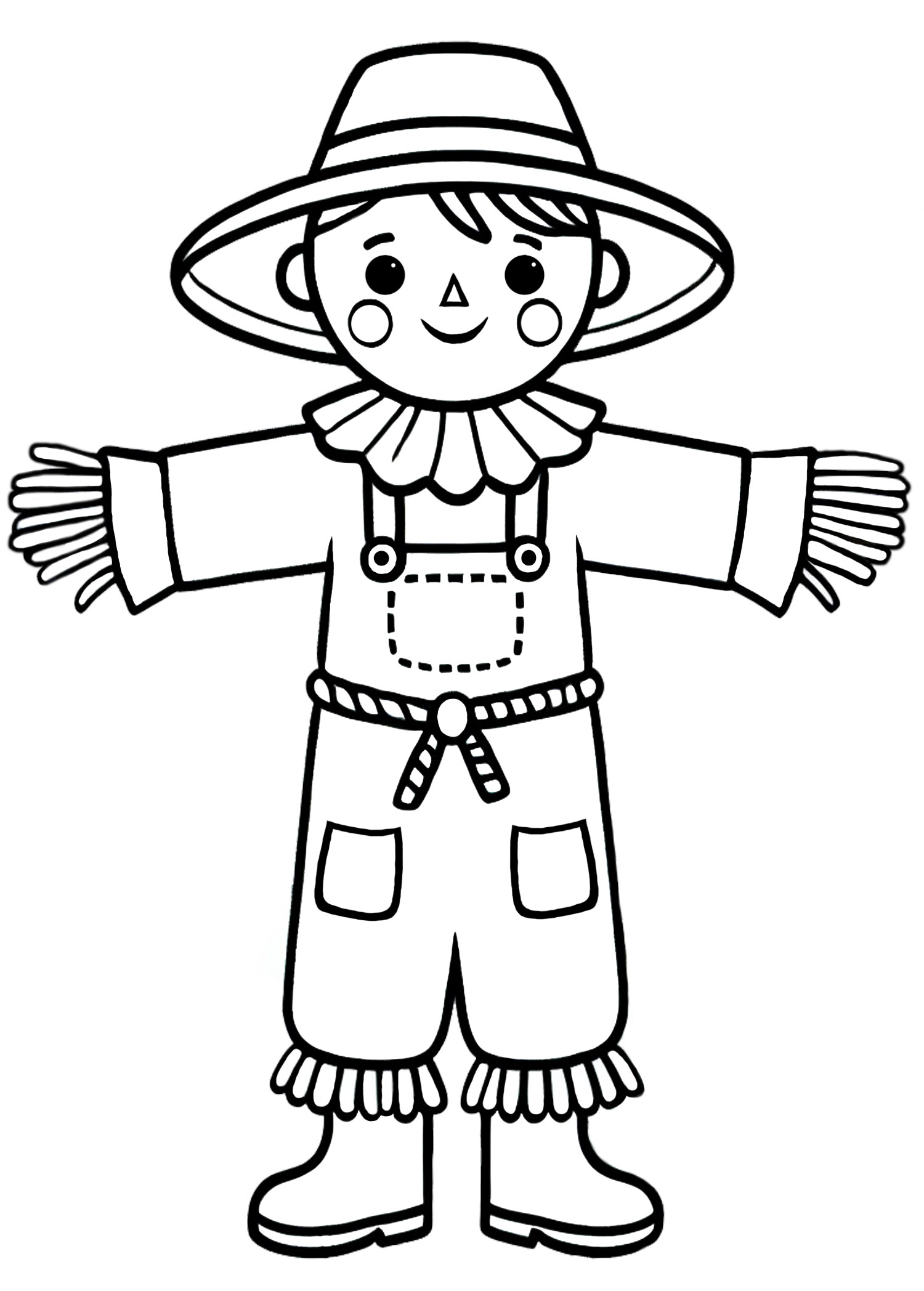 Simple Scarecrow Template - Rooftop Post Printables pertaining to Free Scarecrow Template Printable