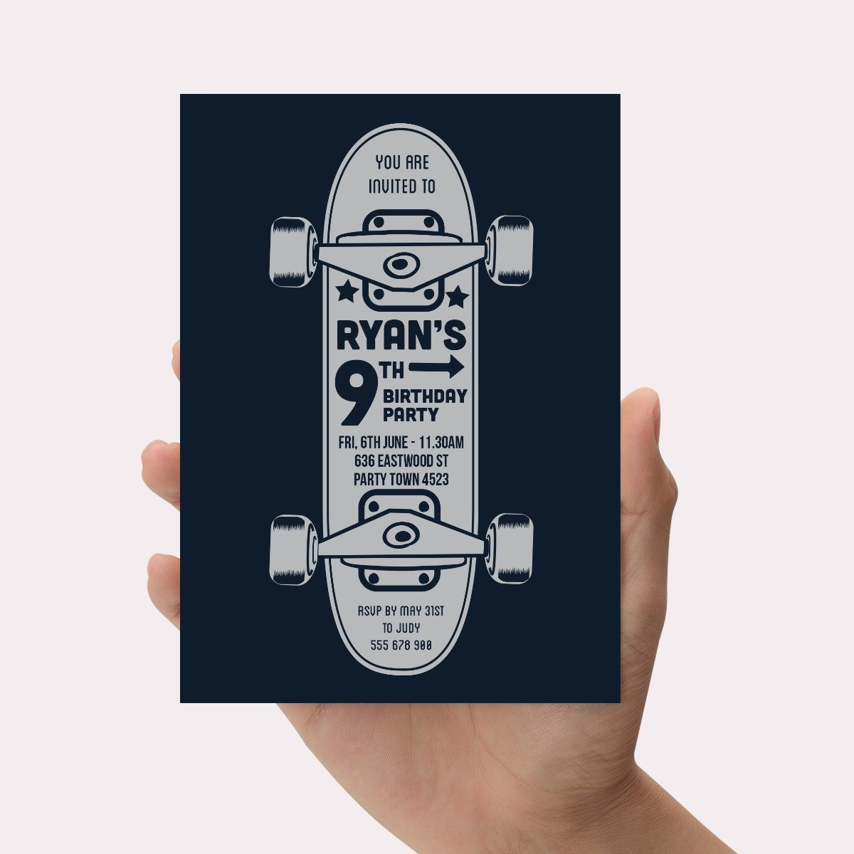 Skater Birthday Invitations for Free Printable Skateboard Birthday Party Invitations