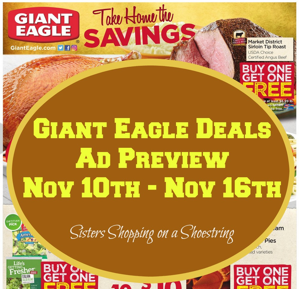 Sneak Peek! ~ Giant Eagle Deals Ad Preview November 10Th in Free Printable Giant Eagle Coupons