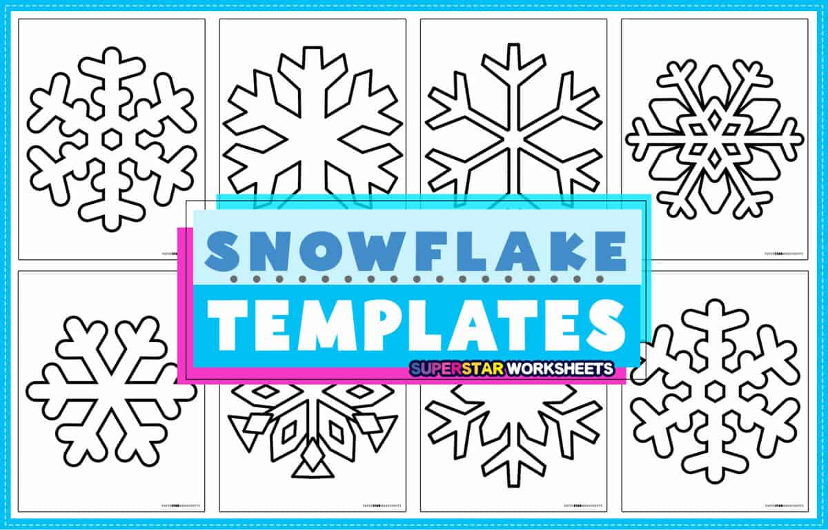 Snowflake Templates (Free Printables) - Superstar Worksheets with Free Printable Snowflakes