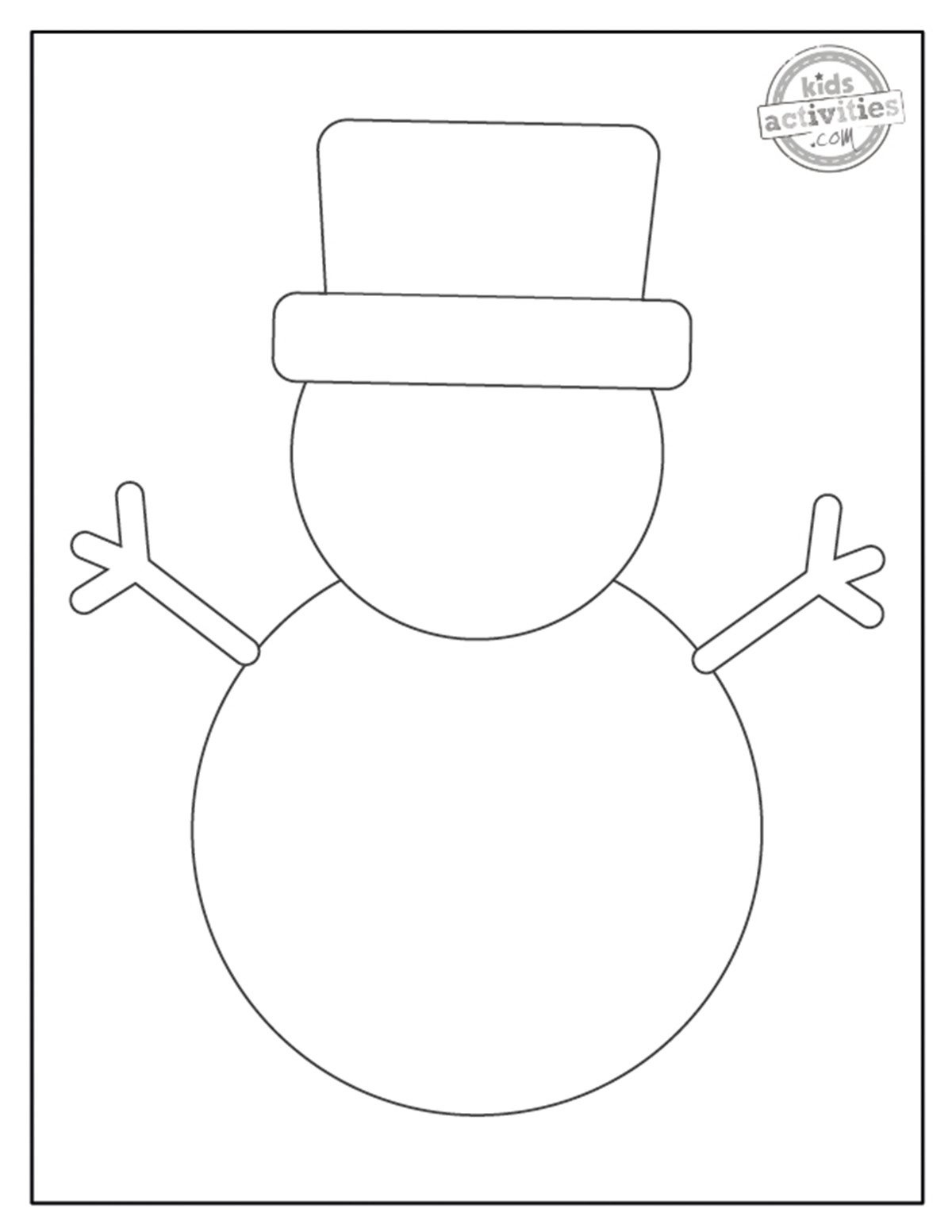 Snowman Template For Kids Crafts Kids Activities Blog with regard to Free Printable Snowman Patterns