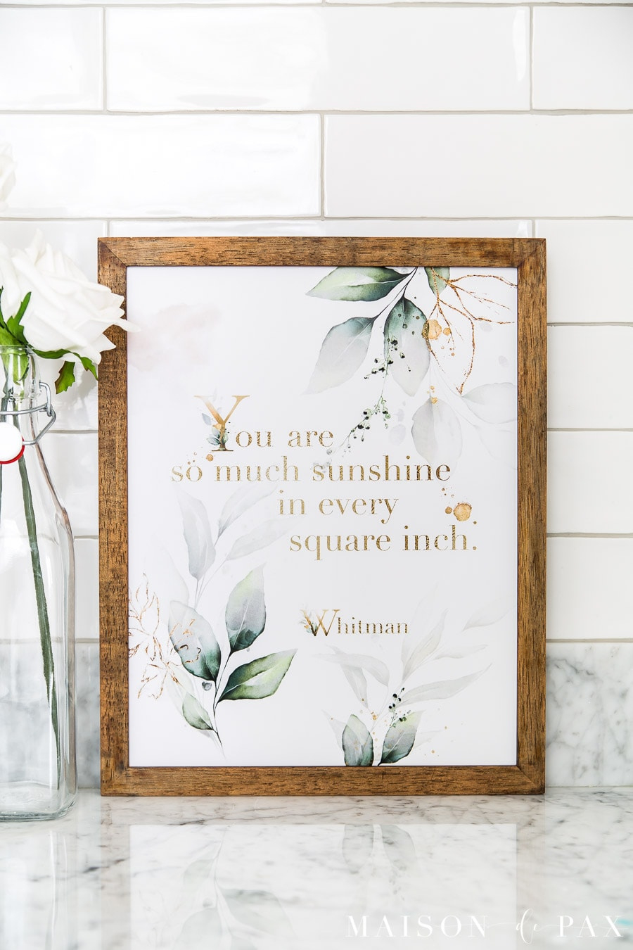 So Much Sunshine Printable Wall Art - Maison De Pax throughout Free Printable Artwork To Frame