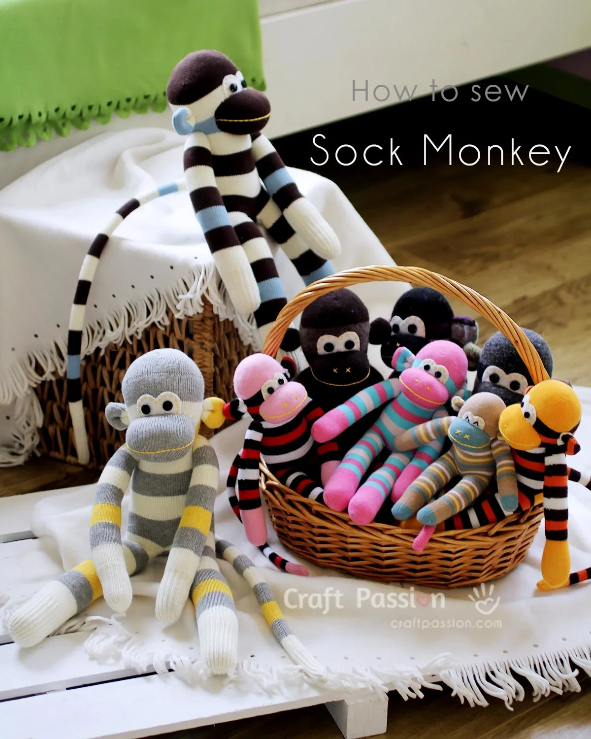Sock Monkey - Easy Guide Free Sewing Pattern • Craft Passion with regard to Free Printable Sock Monkey Pictures
