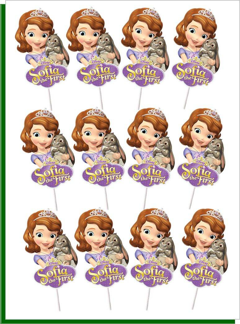 Sofia The First Cake And Cupcake Topper ( Machine Cut Waterproof pertaining to Sofia The First Cupcake Toppers Free Printable