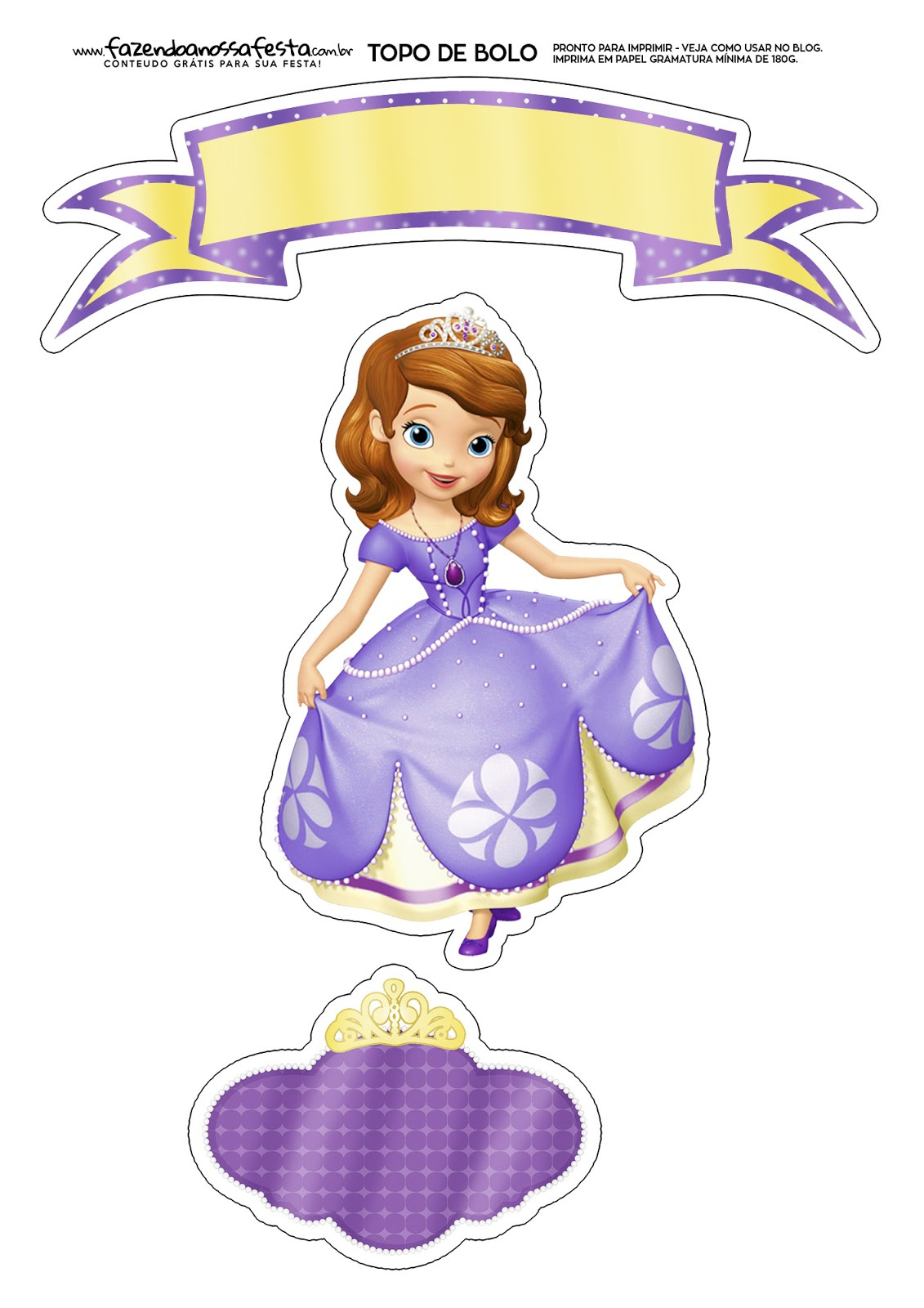 Sofia The First Dancing Free Printable Cake Toppers. - Oh My for Free Printable Sofia Cupcake Toppers
