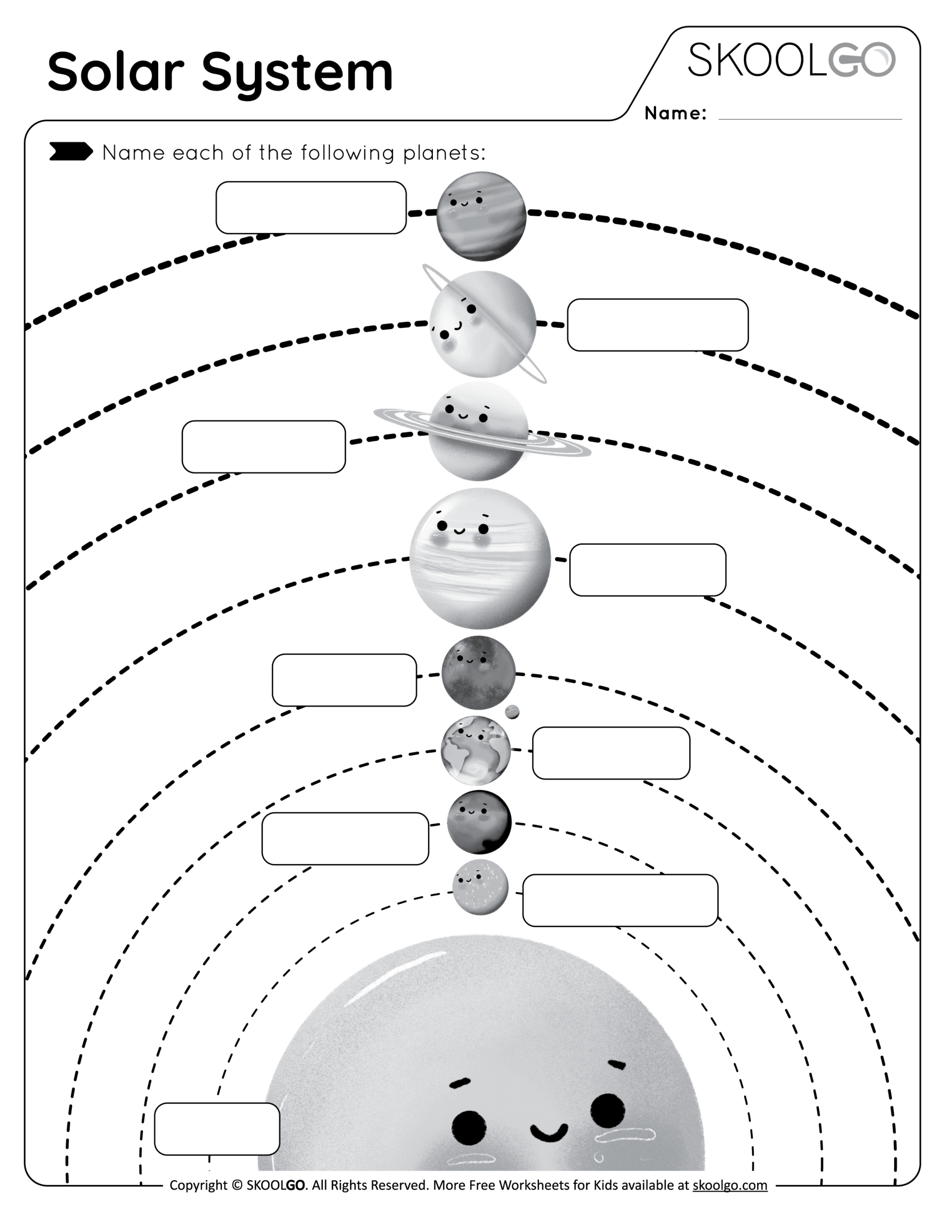 Solar System - Free Worksheet - Skoolgo regarding Free Printable Solar System Worksheets