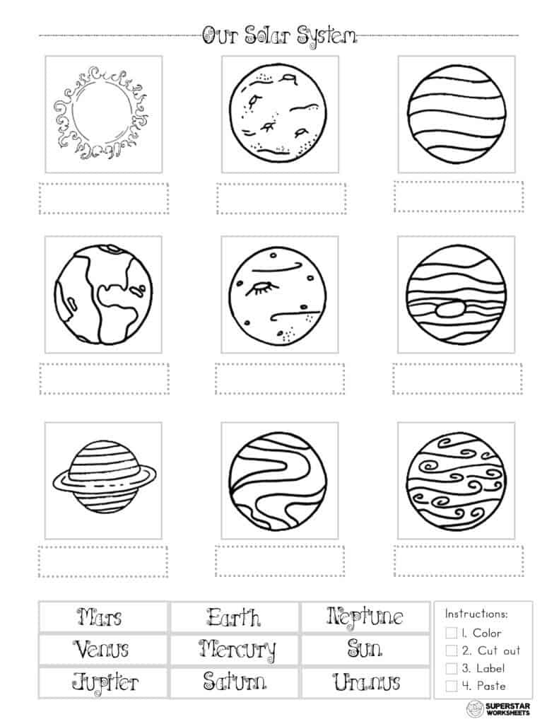 Solar System Worksheets - Superstar Worksheets in Free Printable Solar System Worksheets