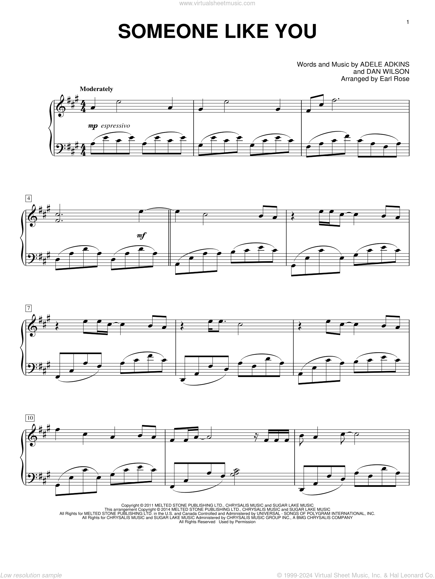Someone Like You Sheet Music For Piano Solo (Pdf) V2 regarding Free Printable Sheet Music Adele Someone Like You