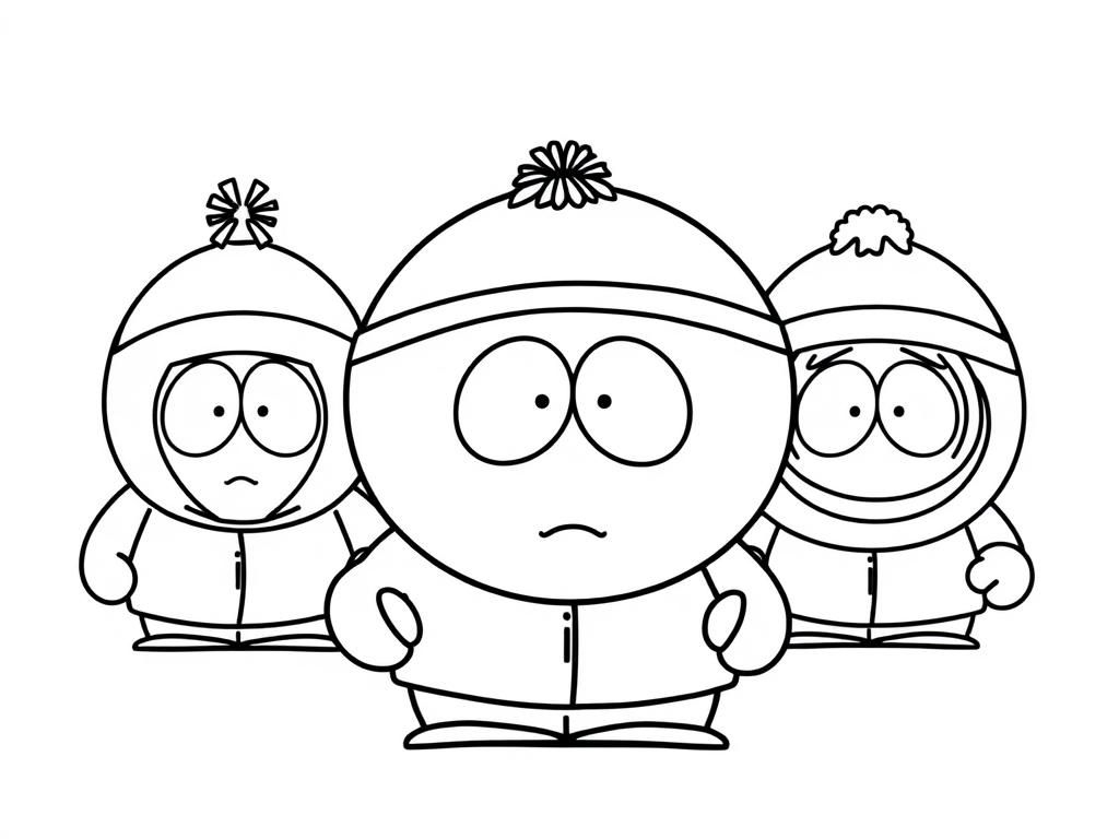 South Park Cartoon Boys Coloring Page - Free Printable Coloring Page throughout Free Printable South Park Coloring Pages