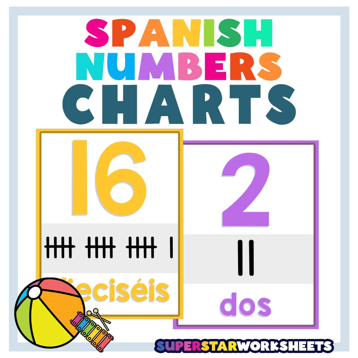 Spanish Numbers - Superstar Worksheets with Free Printable Place Value Chart In Spanish