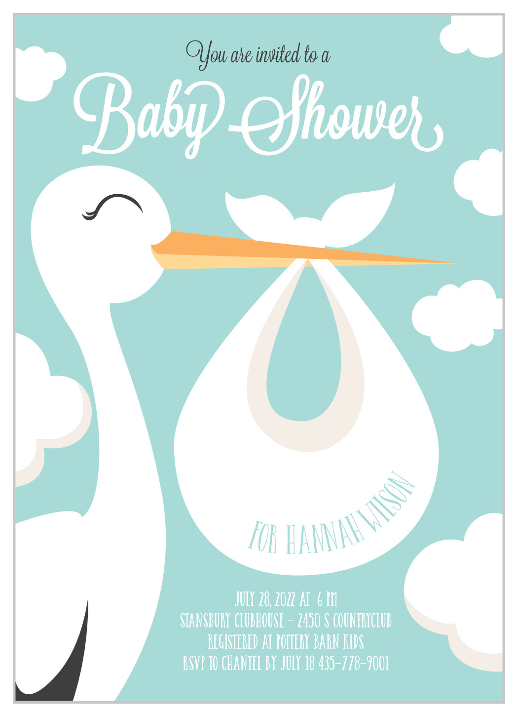 Special Stork Baby Shower Invitationsbasic Invite intended for Free Stork Party Invitations Printable