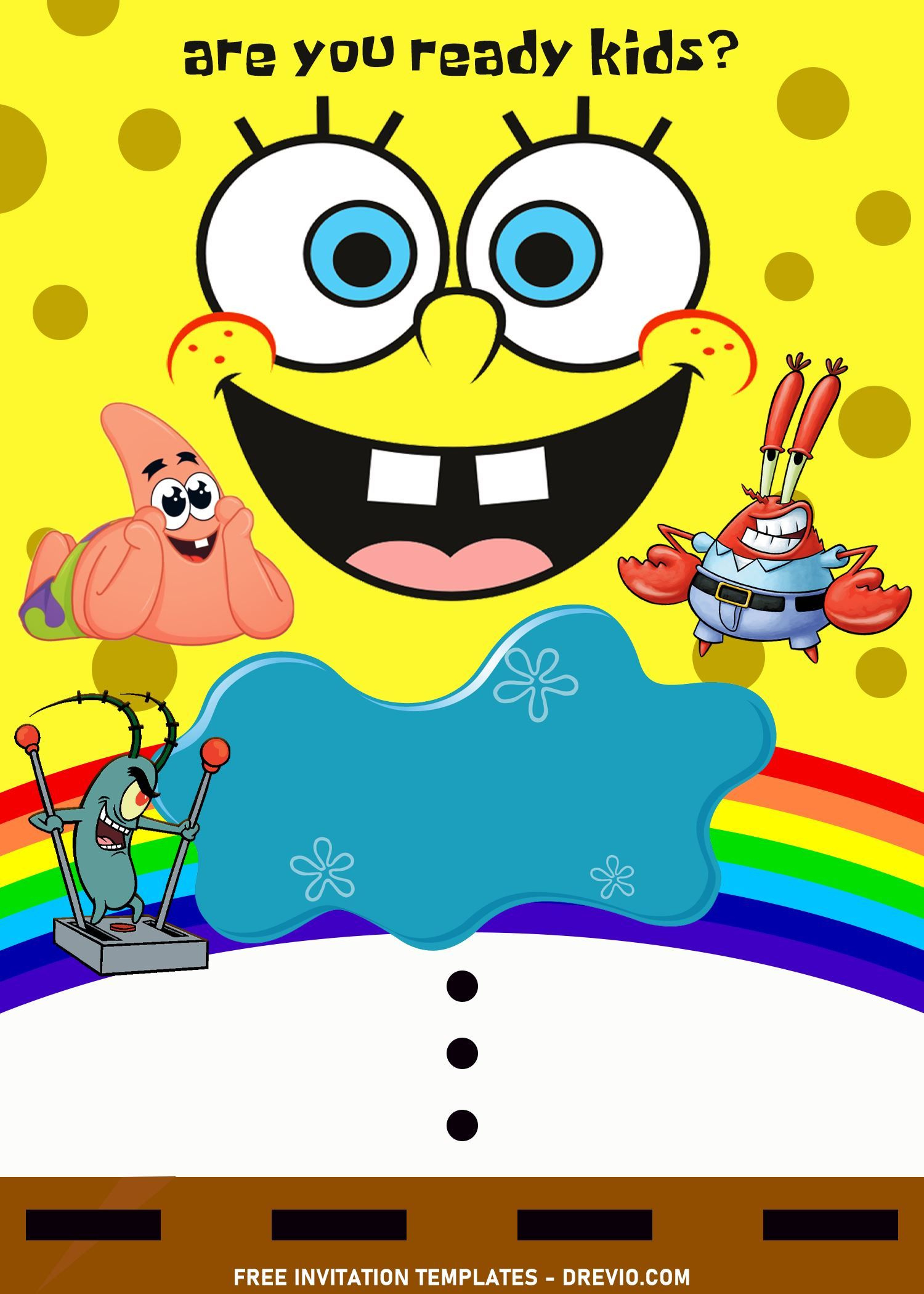 Spongebob Birthday Invitation Template - Jamakodesigns inside Spongebob Free Printable Invitations