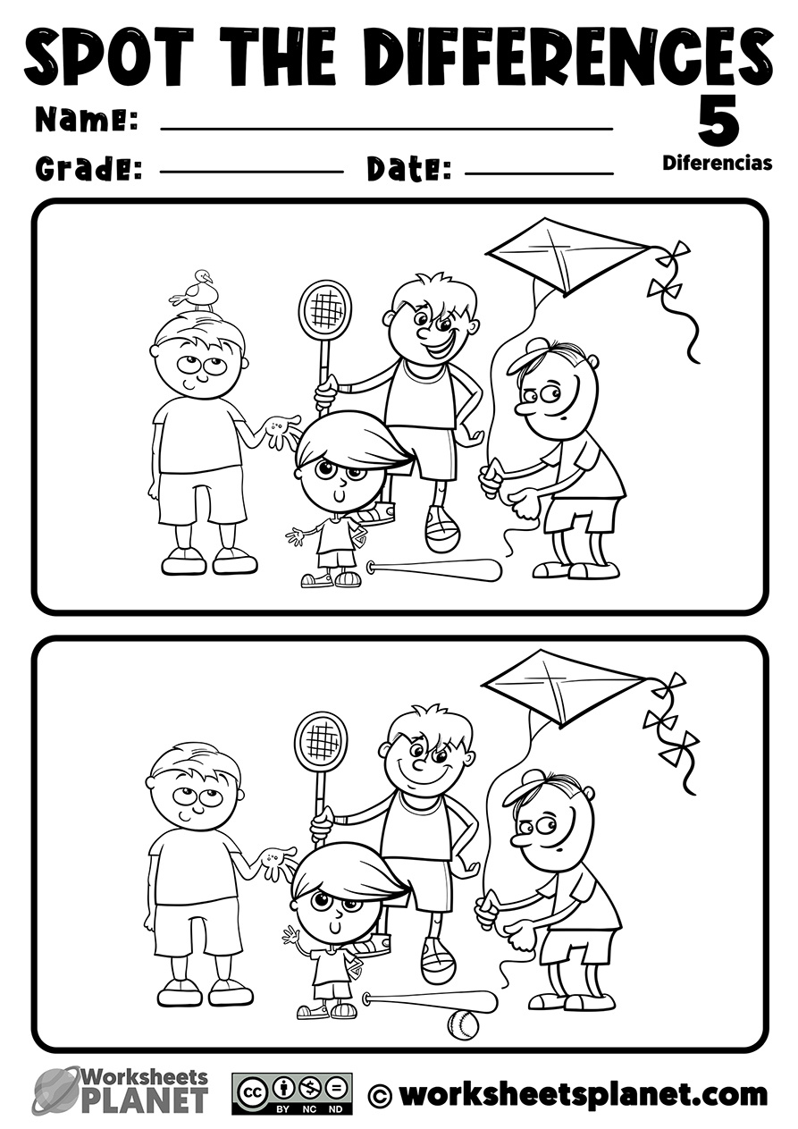 Spot The Difference Pictures For Kids | Find The Differences with regard to Free Printable Spot The Difference Worksheets