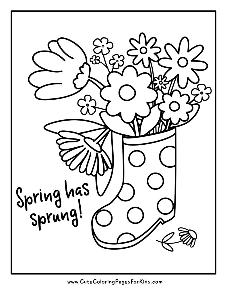 Spring Coloring Pages: 7 Free Printable Pdfs - Cute Coloring Pages regarding Spring Coloring Sheets Free Printable