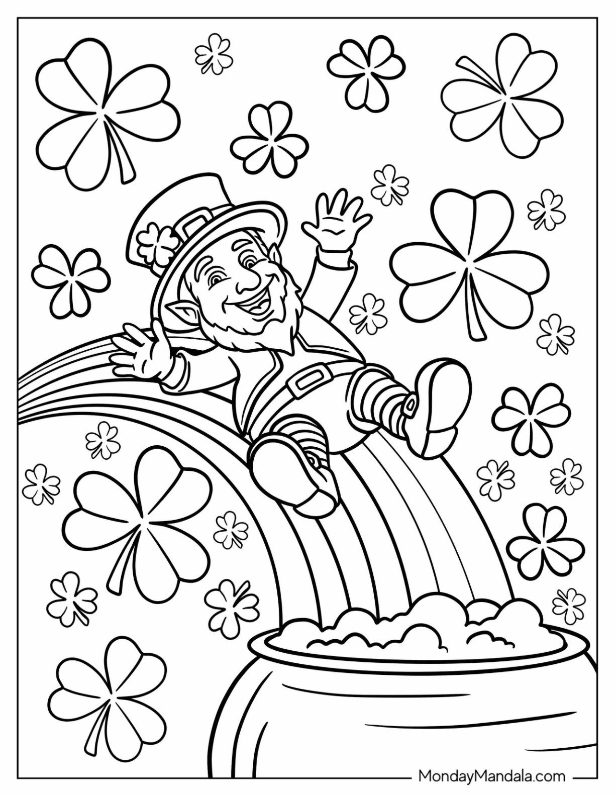 St. Patrick'S Day Coloring Pages (Free Pdf Printables) for Free Printable St Patrick Day Coloring Pages