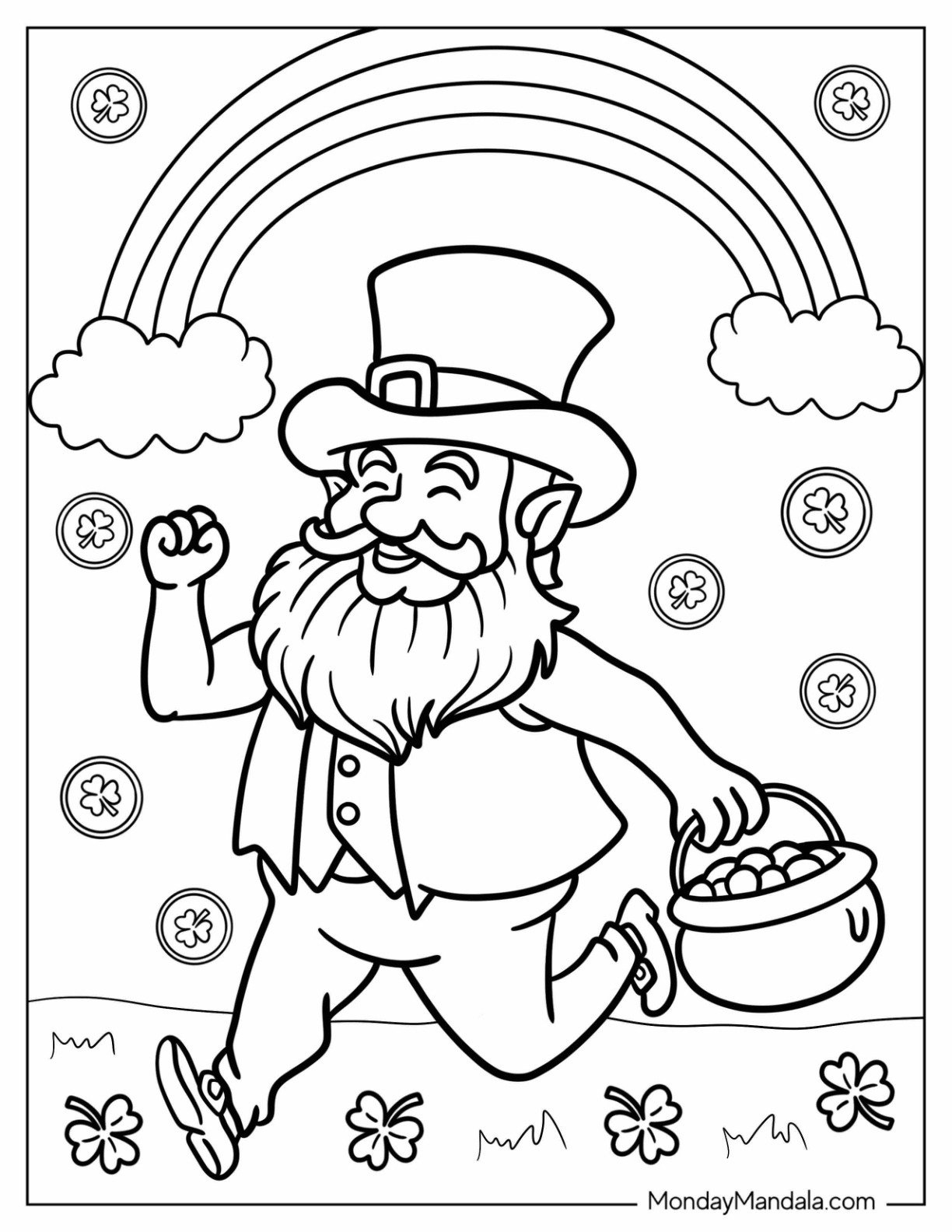 St. Patrick&amp;#039;S Day Coloring Pages (Free Pdf Printables) inside Free Printable Saint Patrick Coloring Pages