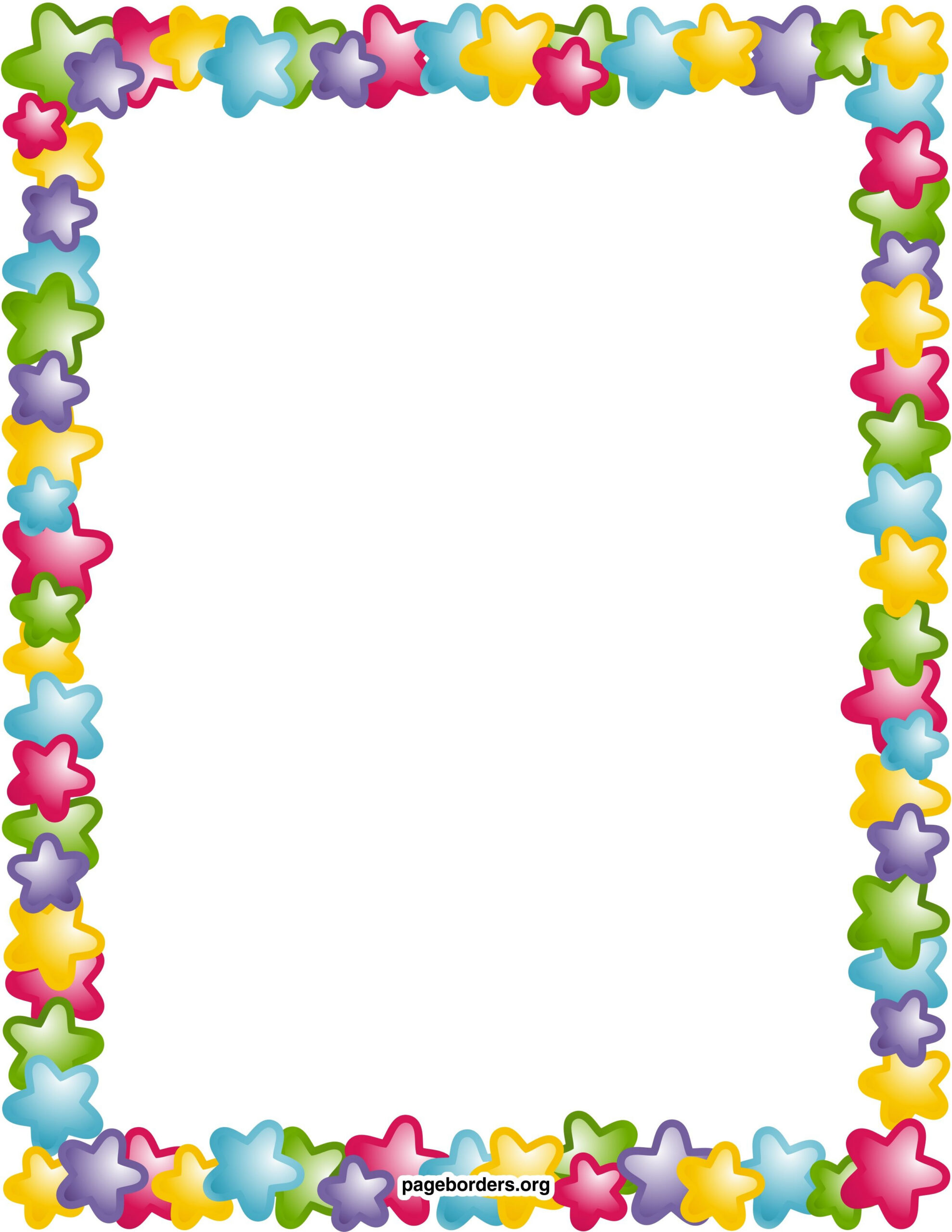 Star Border - 6 Free Pdf Printables | Printablee in Free Printable Borders And Frames