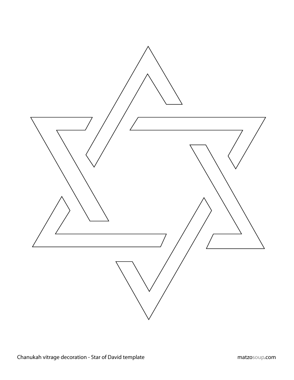 Star Of David Template - Chanukah Vitrage Decoration Download within Star Of David Template Free Printable