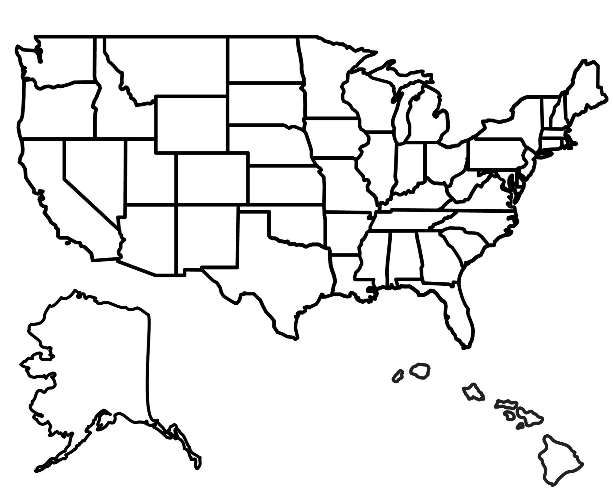 State Outlines: Blank Maps Of The 50 United States - Gis Geography intended for Free Printable Outline Map Of United States