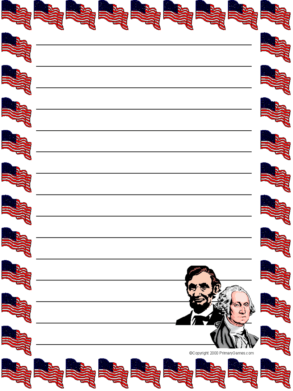 Stationery - Primarygames - Free Printable Worksheets regarding Free Printable Patriotic Writing Paper