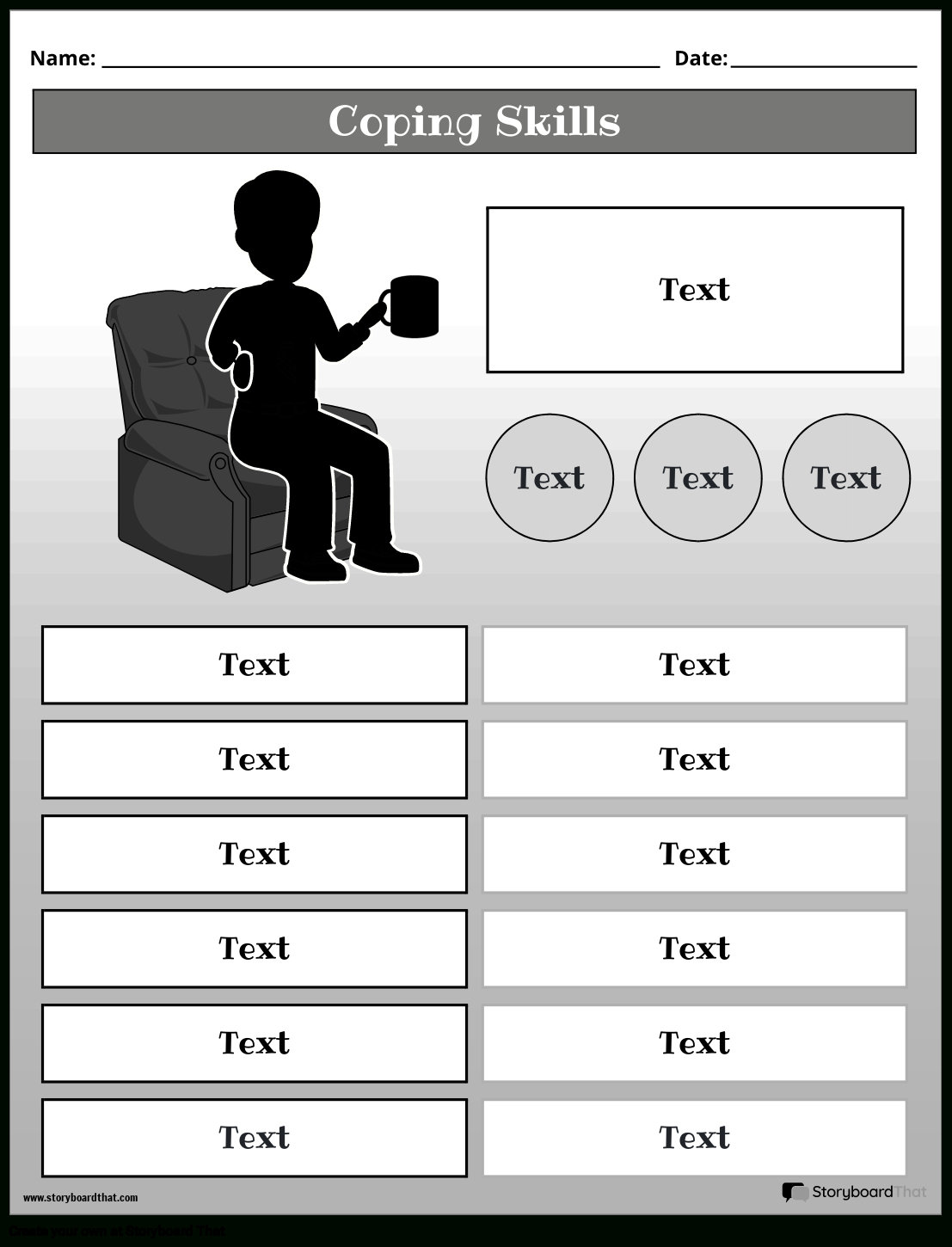 Storyboard That: Free Coping Skills Worksheets For Kids regarding Free Printable Coping Skills Worksheets