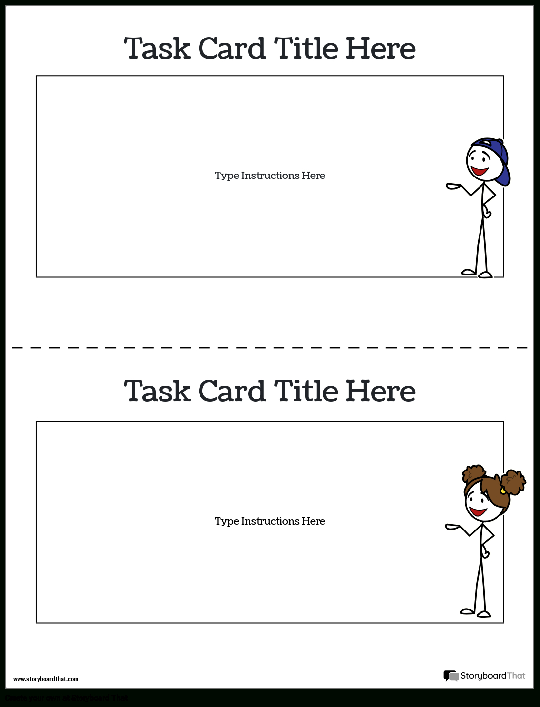Storyboard That: Task Card Templates For Educators within Free Printable Blank Task Cards
