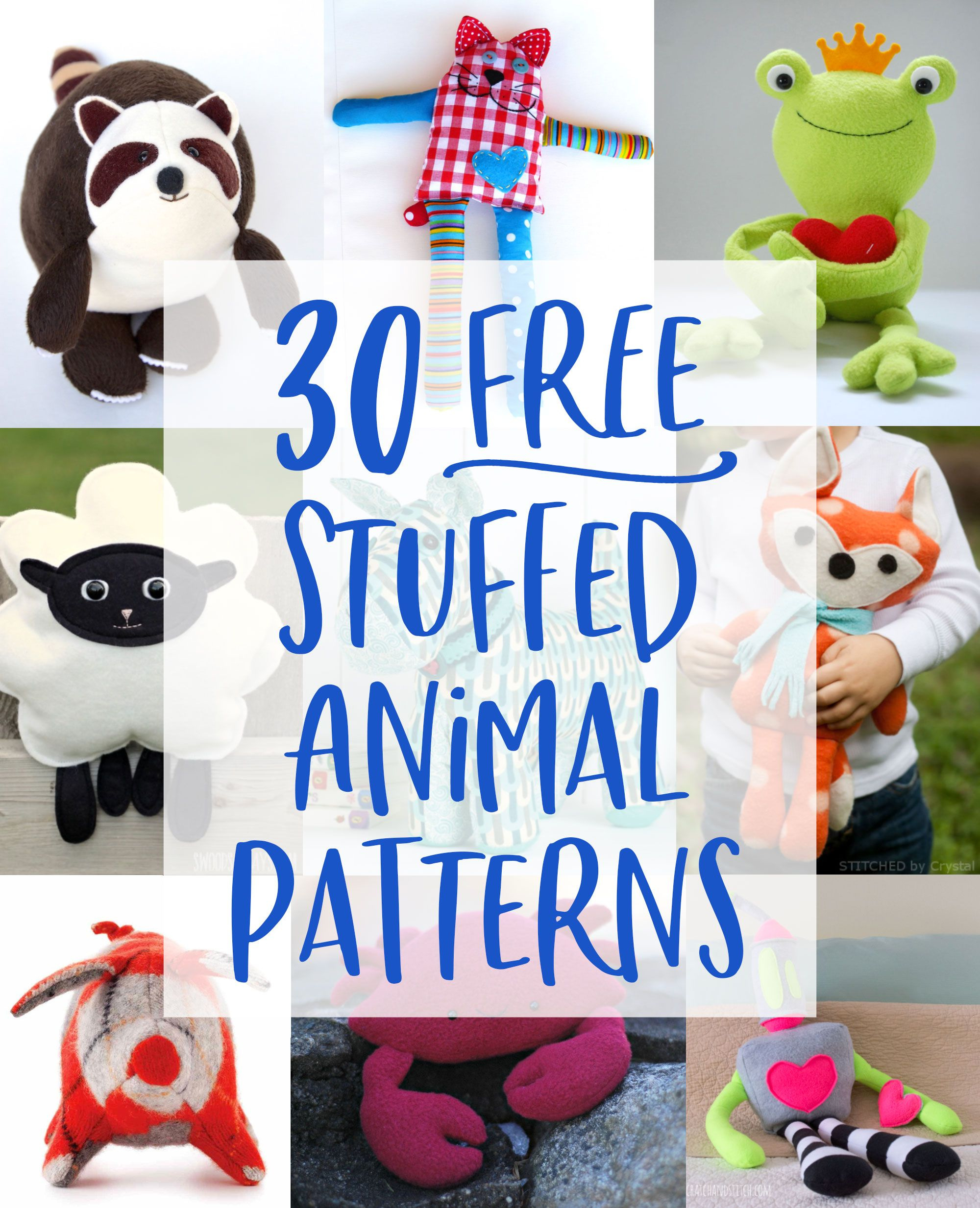 Stuff Toy Pattern in Free Printable Stuffed Animal Patterns