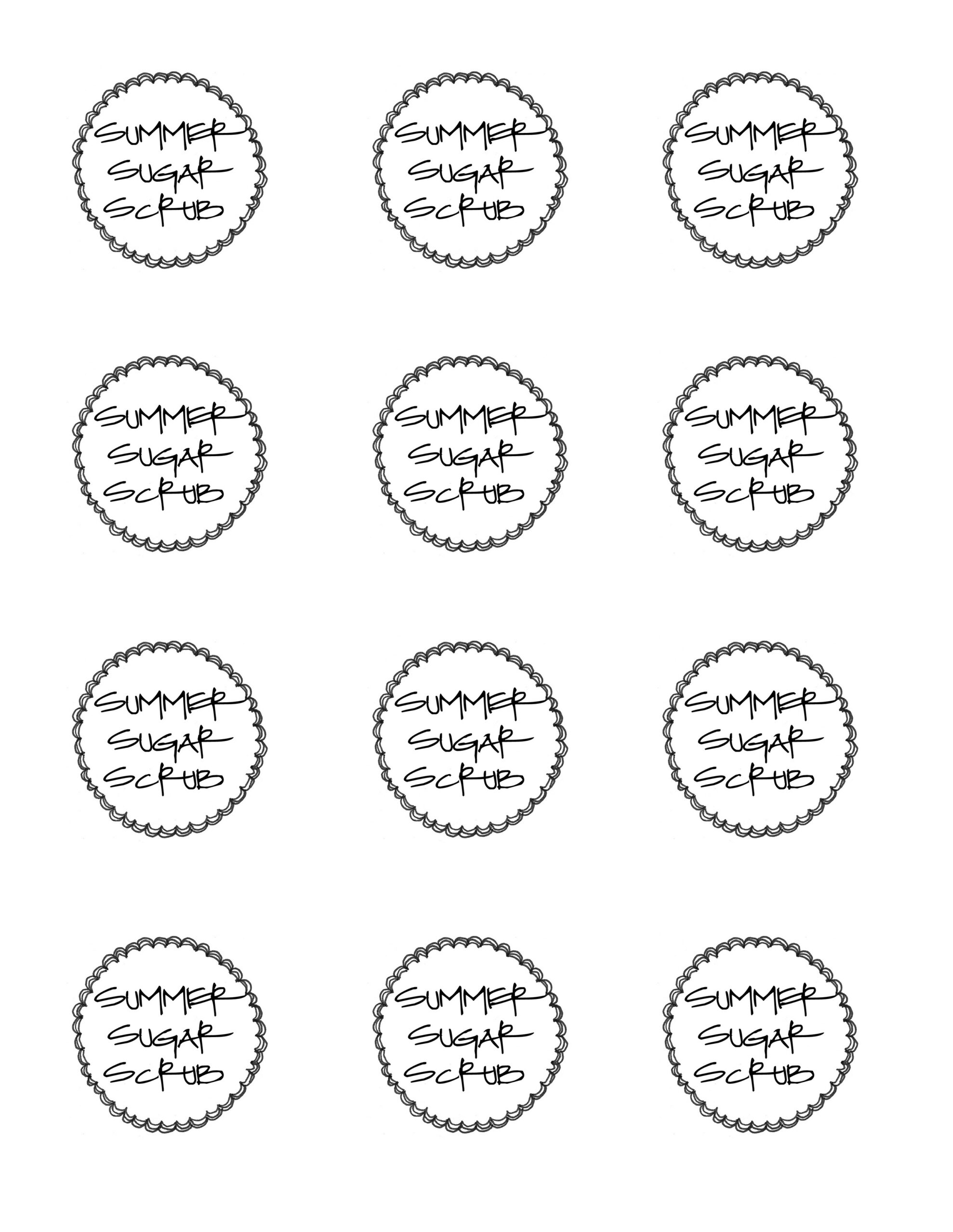 Sugar Scrub Labels - The Shabby Creek Cottage regarding Free Printable Sugar Scrub Labels