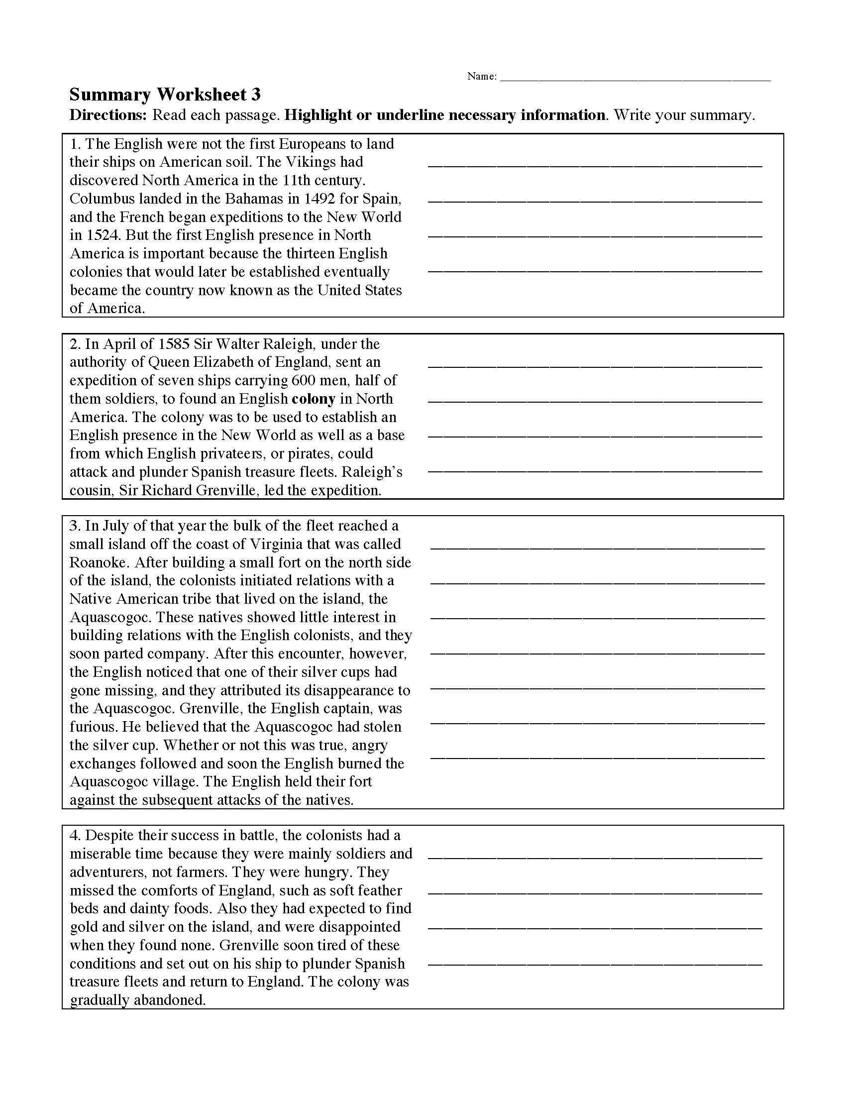 Summarizing Worksheets &amp;amp; Activities | Reading Comprehension intended for Free Printable Summarizing Worksheets 4Th Grade