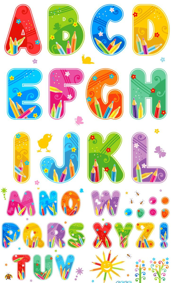 Summer Alphabet Vector – Free Download Images, Clip Art Graphics inside Free Printable Photo Letter Art
