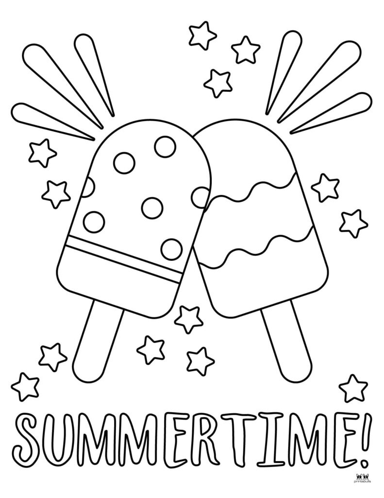 Summer Coloring Pages - 100 Free Printable Pages | Printabulls for Free Printable Summer Pictures