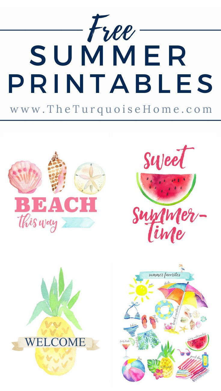 Summer Favorites Printable &amp;amp; More! within Free Printable Summer Pictures