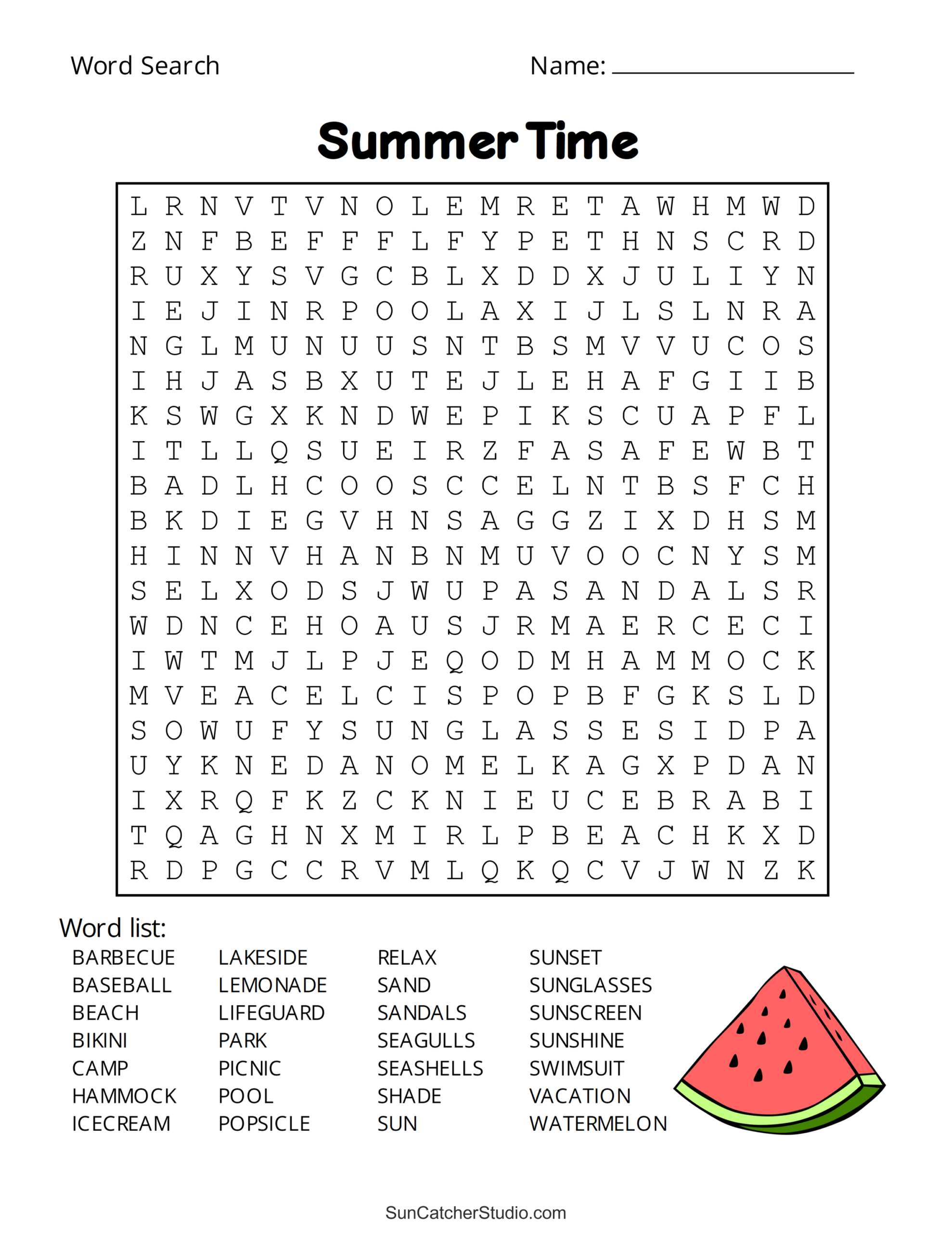 Summer Word Search (Free Printable Puzzles) – Free Printables throughout Free Printable Summer Puzzles