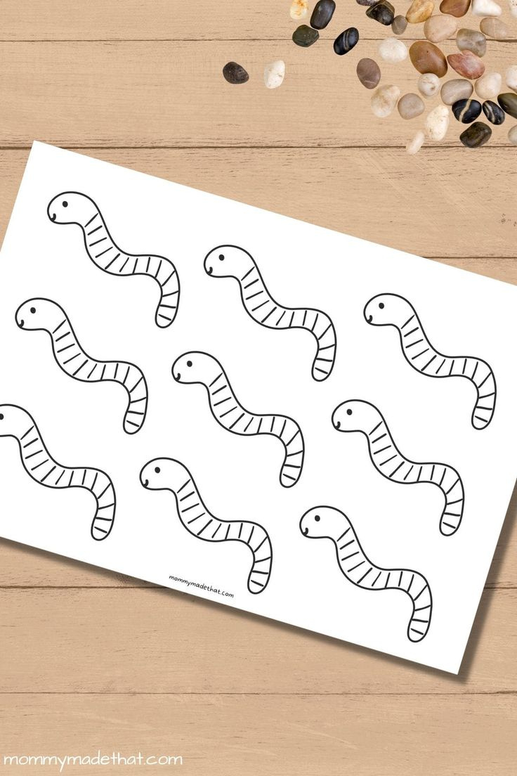 Super Cute Free Worm Templates And Outline Printables regarding Free Printable Worm Worksheets