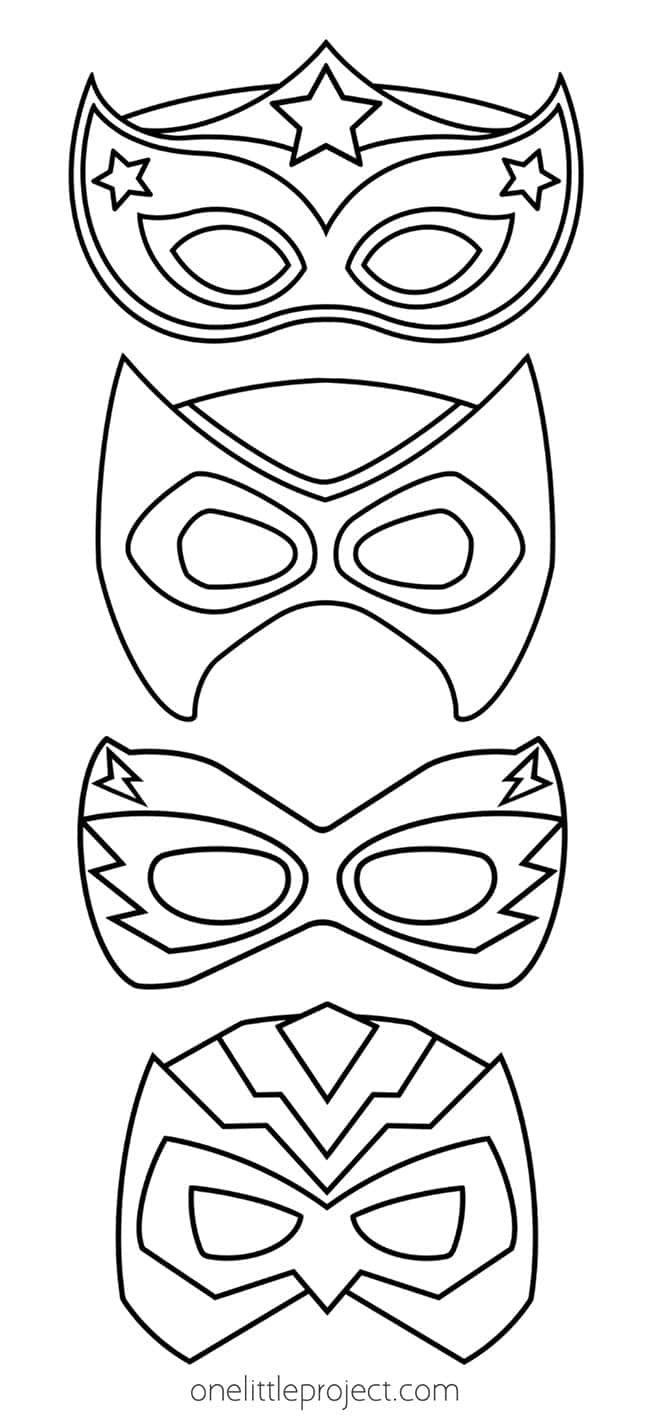 Superhero Mask Printable Templates - Free Super Hero Masks for Superman Mask Printable Free