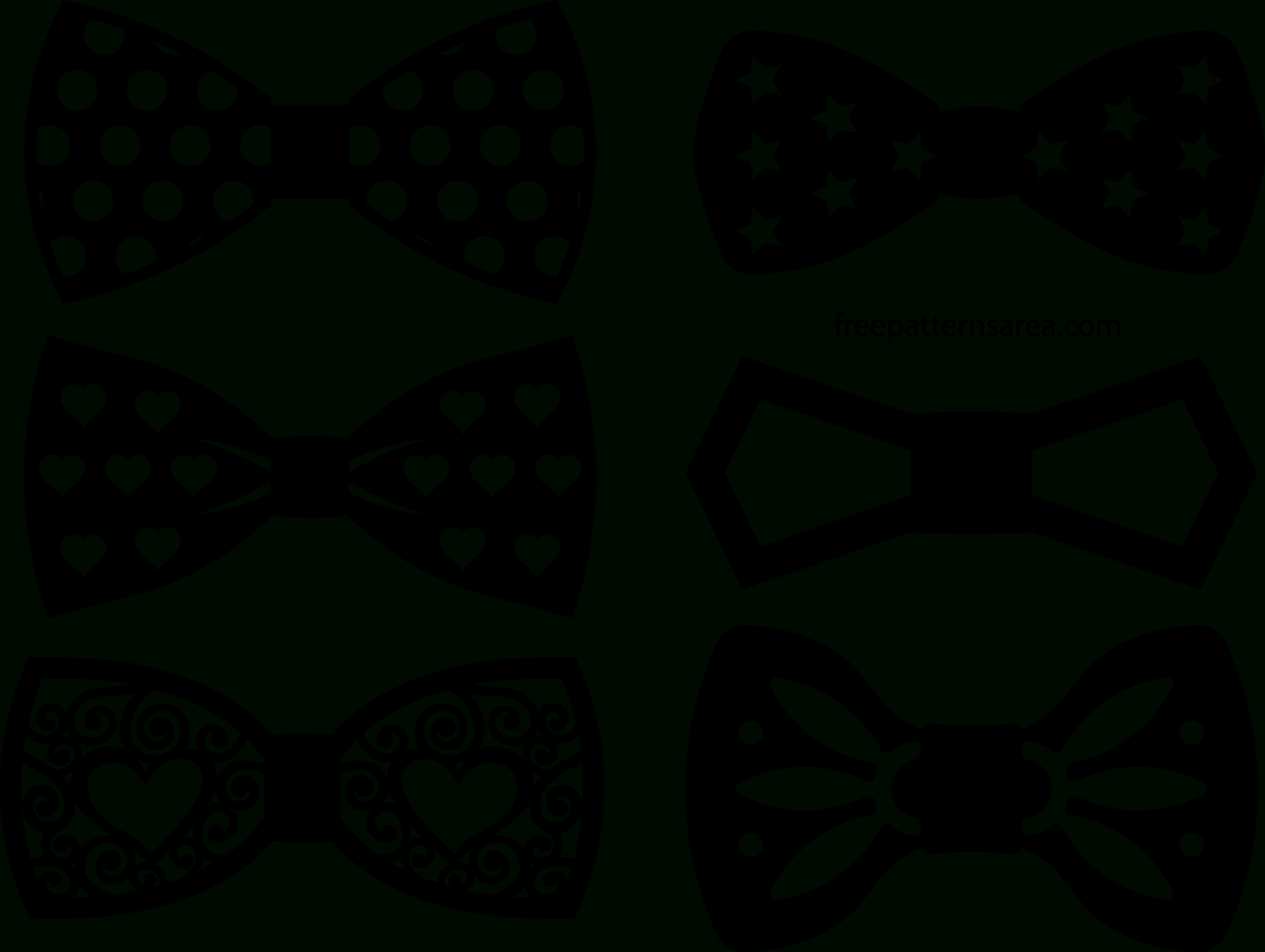 Svg Vectors &amp;amp; Templates Of Bow Tie Silhouette Images for Free Bow Tie Template Printable