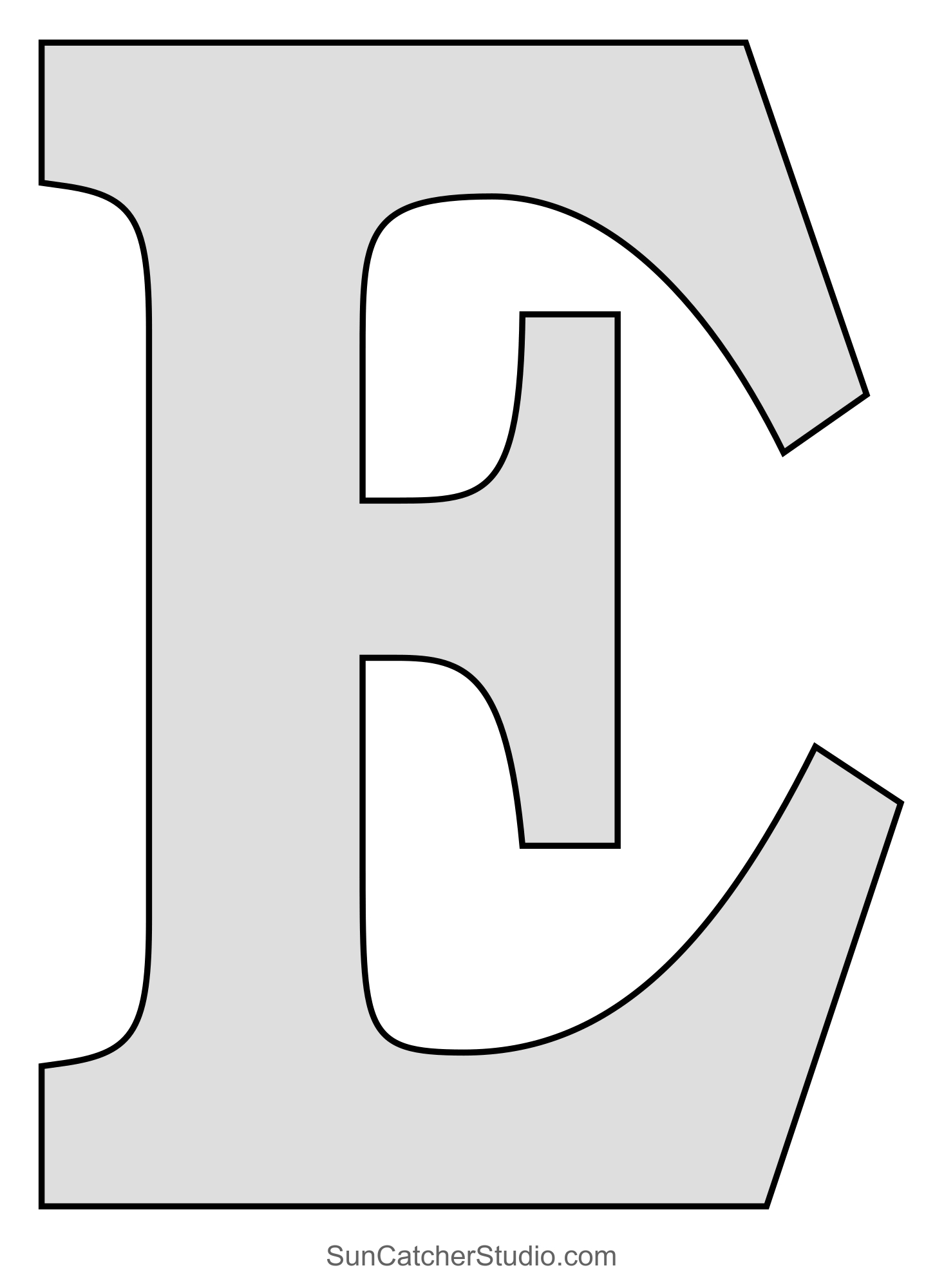 Tall Block Serif Printable Letter Stencils (Numbers And Alphabet throughout Free Printable Block Letters