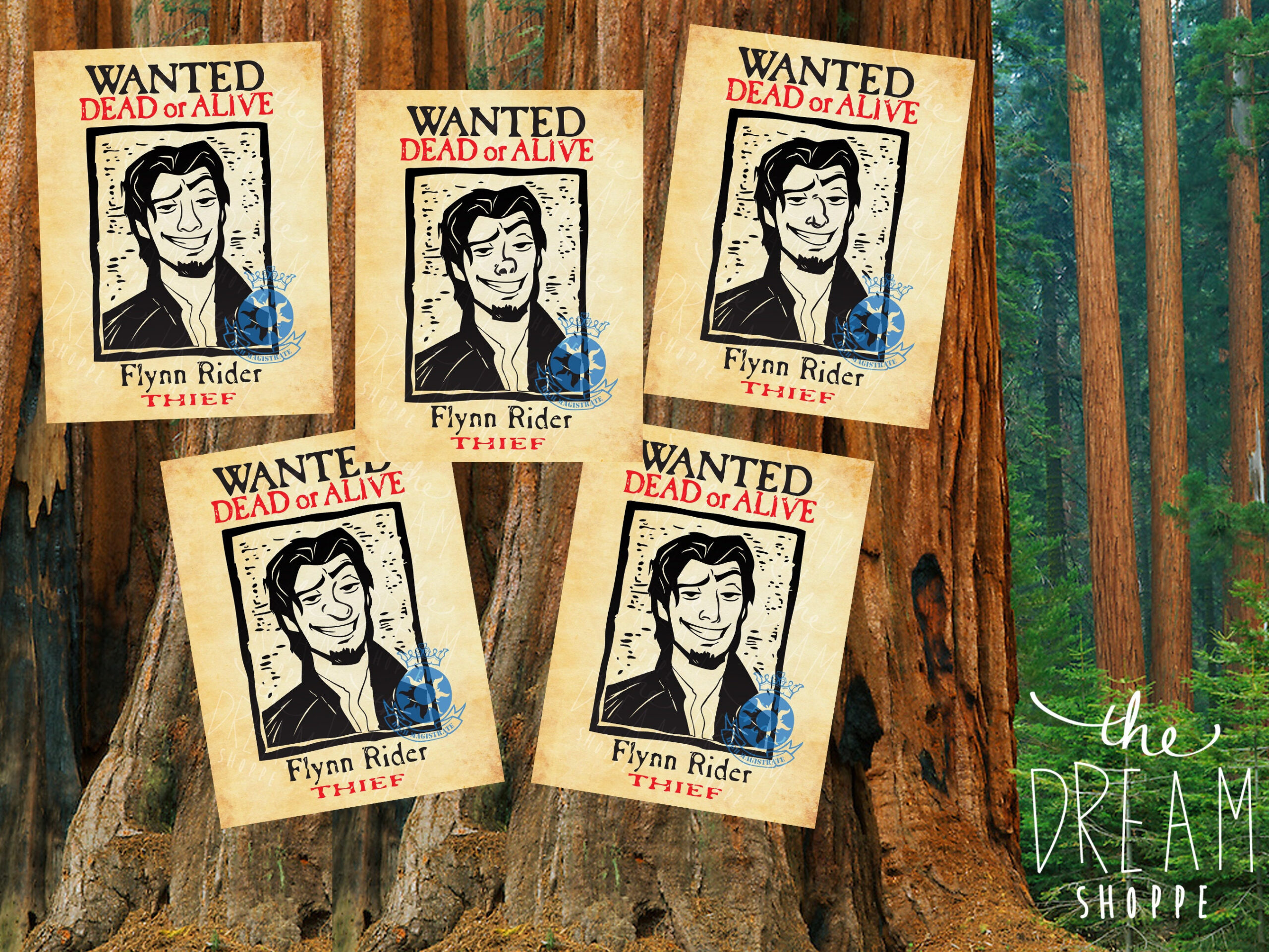 Tangled Flynn Rider Wanted Dead Or Alive Printables • Digital Download •  Pdf • 8.5X11 regarding Free Printable Flynn Rider Wanted Poster