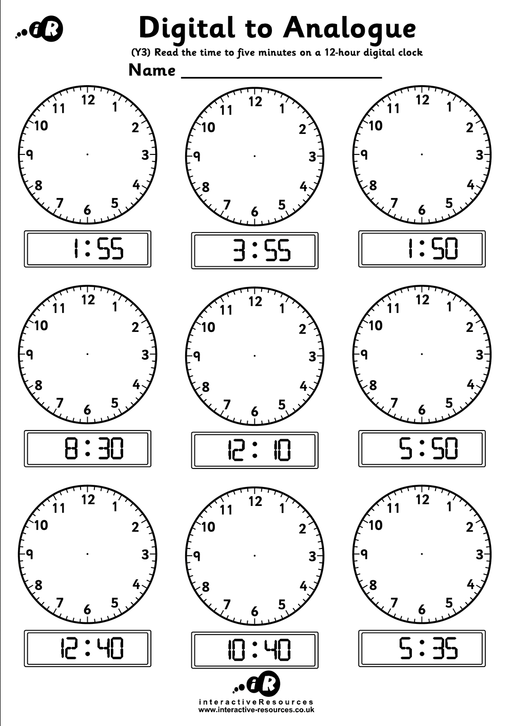 Teaching Time - Free Telling Time Worksheets pertaining to Free Printable Telling Time Worksheets