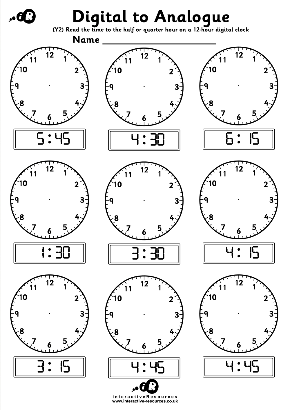 Teaching Time - Free Telling Time Worksheets throughout Free Printable Time Worksheets For Grade 3