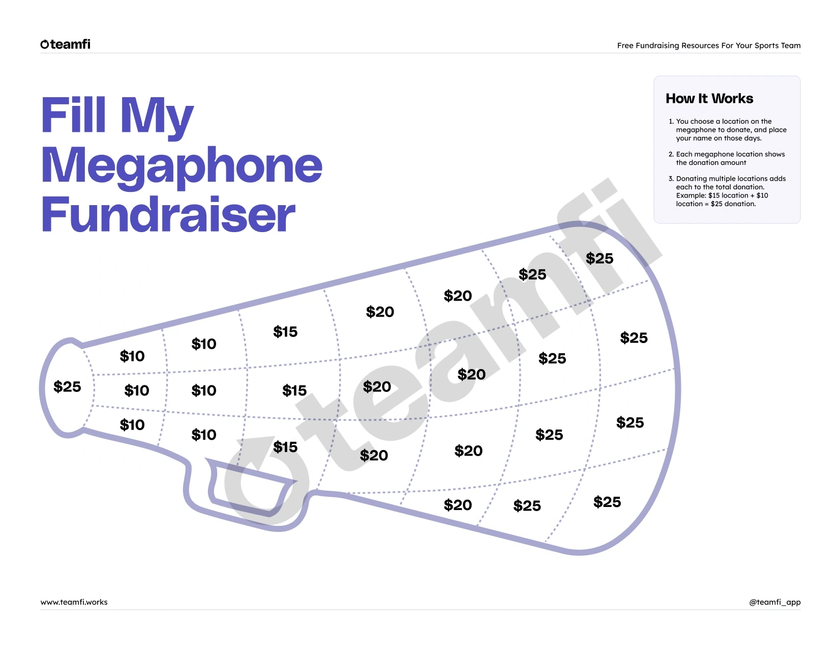 Teamfi Blog | Fill My Megaphone Fundraiser Template – Get Started within Free Printable Megaphone Template