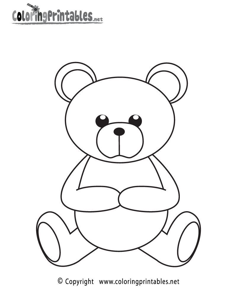 Teddy Bear Coloring Page - A Free Girls Coloring Printable regarding Teddy Bear Coloring Pages Free Printable