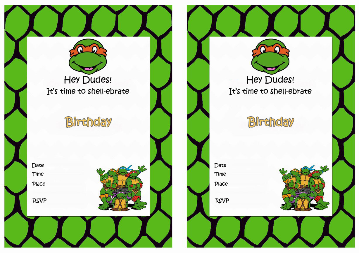 Teenage Mutant Ninja Turtles Birthday Invitations – Birthday within Free Printable Tmnt Birthday Party Invitations