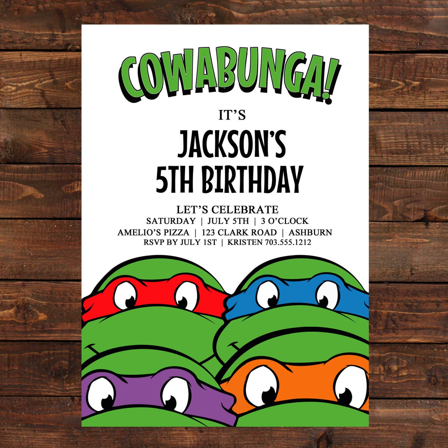 Teenage Mutant Ninja Turtles Birthday Party Invitations regarding Free Printable Tmnt Birthday Party Invitations