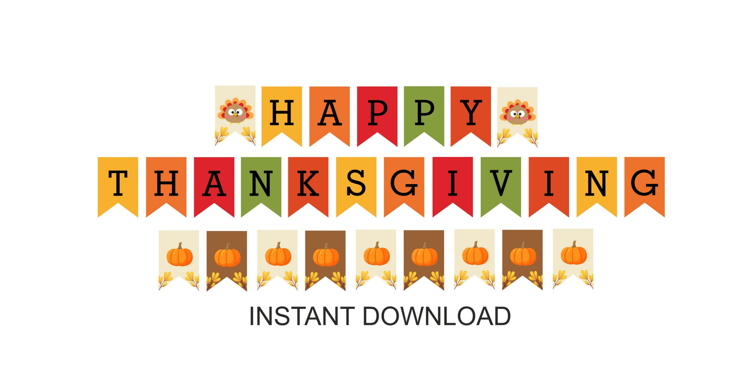 Thanksgiving Banner Printable / Happy Thanksgiving Banner with Free Printable Happy Thanksgiving Banner