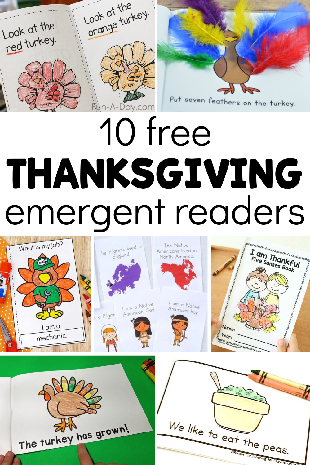 Thanksgiving Emergent Readers within Thanksgiving Printable Books Free