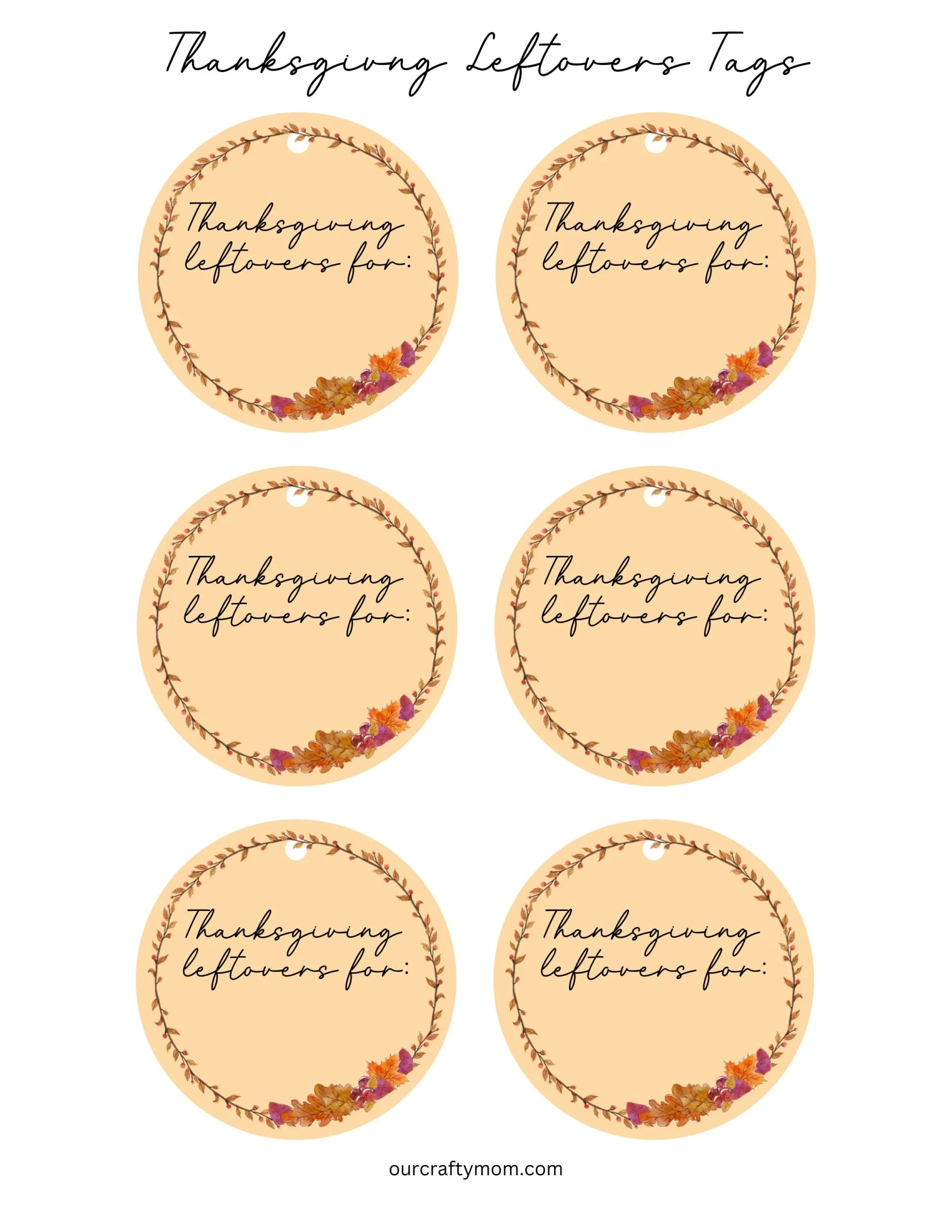 Thanksgiving Gift Tags - 4 Free Printable Designs with regard to Free Printable Favor Tags
